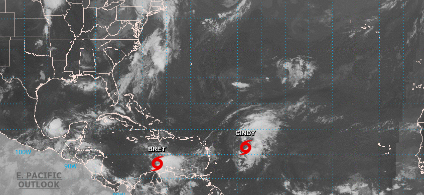Tormenta tropical Bret podría disiparse el domingo Washington. Prensa Latina